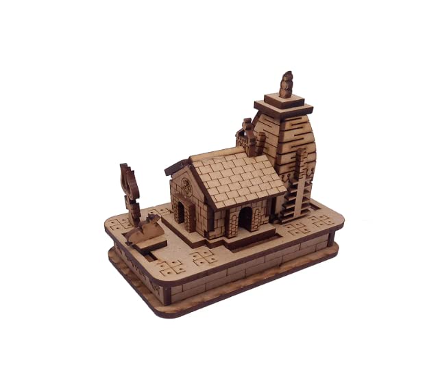 A&S Ventures Shree Kedarnath Miniature Model Small Replica-Kedarnath Temple/Mandir Structure with Double Sided Tape for Home Decoration