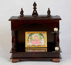 Kamdhenu art and craft Wood Home Temple (18 x 9 x 21 inch, Brown)