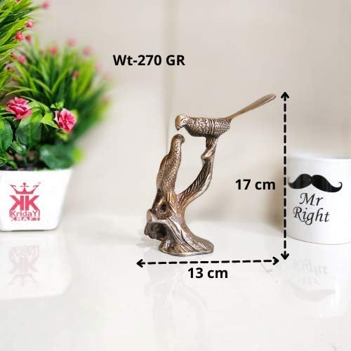 KridayKraft Love Birds Couple Kissing Sitting on Tree Branch Showpiece for Home Decor Statue Love for Romantic Gift to Boyfriend,Girlfriend,Wife,Friends,Decoration Idol,Showcase,Office Decoration...