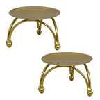 DECORCAVE Metal Candle Stand | 10 x 10 cm | Gold Finish | Premium Decorative Candle Holder for Living Room, Kitchen & Dining Table | Modern Tabletop Accent & Elegant Gifting Item