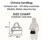 ZIAKO Mini Handbag for Women, Compact Black Travel Tote with Double Handle, Zip Closure, Small Purse for Phone, Wallet & Essentials, Office, College, Casual & Daily Use