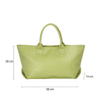 Nautica Women's Large Tote Bag | Durable PU with Quilted Design & Padded Grab Handles Ladies Shoulder Bag | Premium Spacious Handbag with Magnetic Closure for Girls | Green