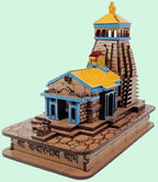 The Himalayan River Kedarnath Mandir Idol Mahadev Kedarnath Temple in Wood Color 3D Model Mandir Fully Polished Wooden kedarnath Temple, Multicoloured Sawan Special