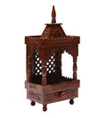 Shilpi Handcrafted Wooden Home Temple/Wooden Temple/Pooja Mandir/Puja Ghar/Mandap/Wooden Temple/Mandir/Antique Carved Temple