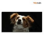 VIBECRAFTS Canvas Paintings for Living Room Drawing Room White And Brown Long Coat Puppy Premium Wall Pinting Fitted With Wooden Frame for Home|Office|Gift(PTVCH_2302)