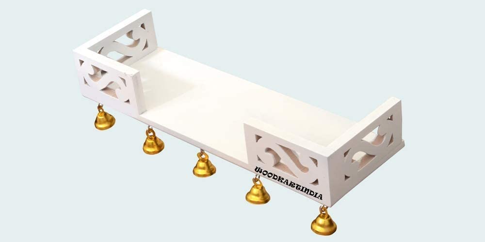 WOOD KARTINDIA Woodkartindia MDF Home Temple (45.7 x 15.2 x 8 cm) (White)