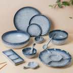 Pebble Glazed Serving Bowl Blue Grey 9 inch 1700 ml Nestasia