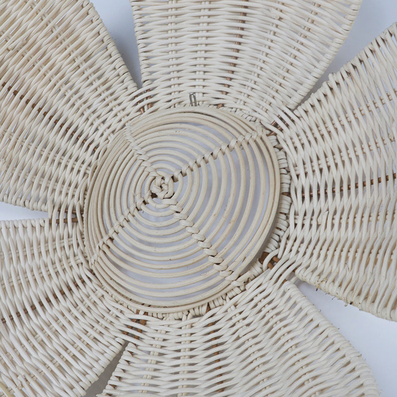 Floral Wall Decor Woven Rattan Wall Hanging
