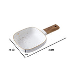 CARA bowl with wooden handle - classic white Nestasia