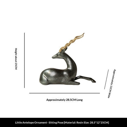 Luxury High-end Deer-themed Minimalist Resin Home Decor Ornament