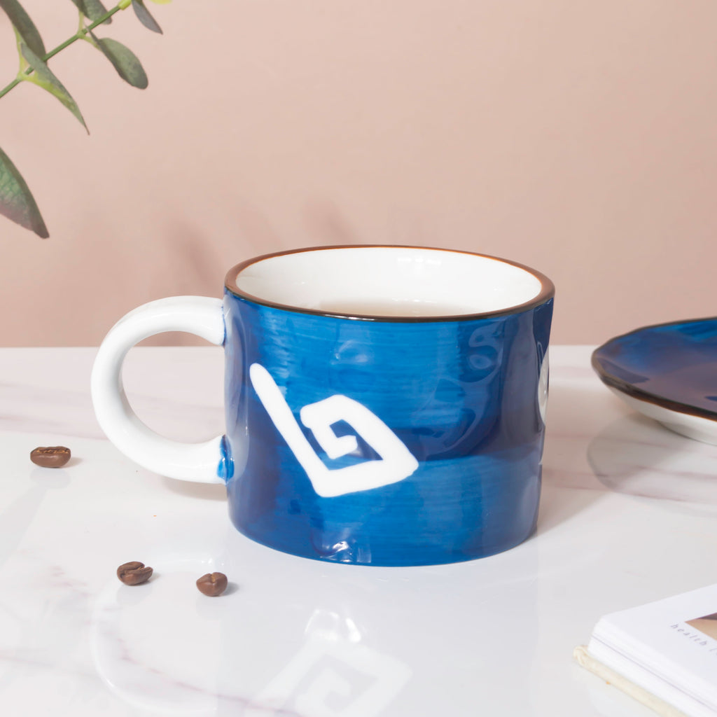 Nitori Spiral Cup And Tray Set With Spoon Nestasia