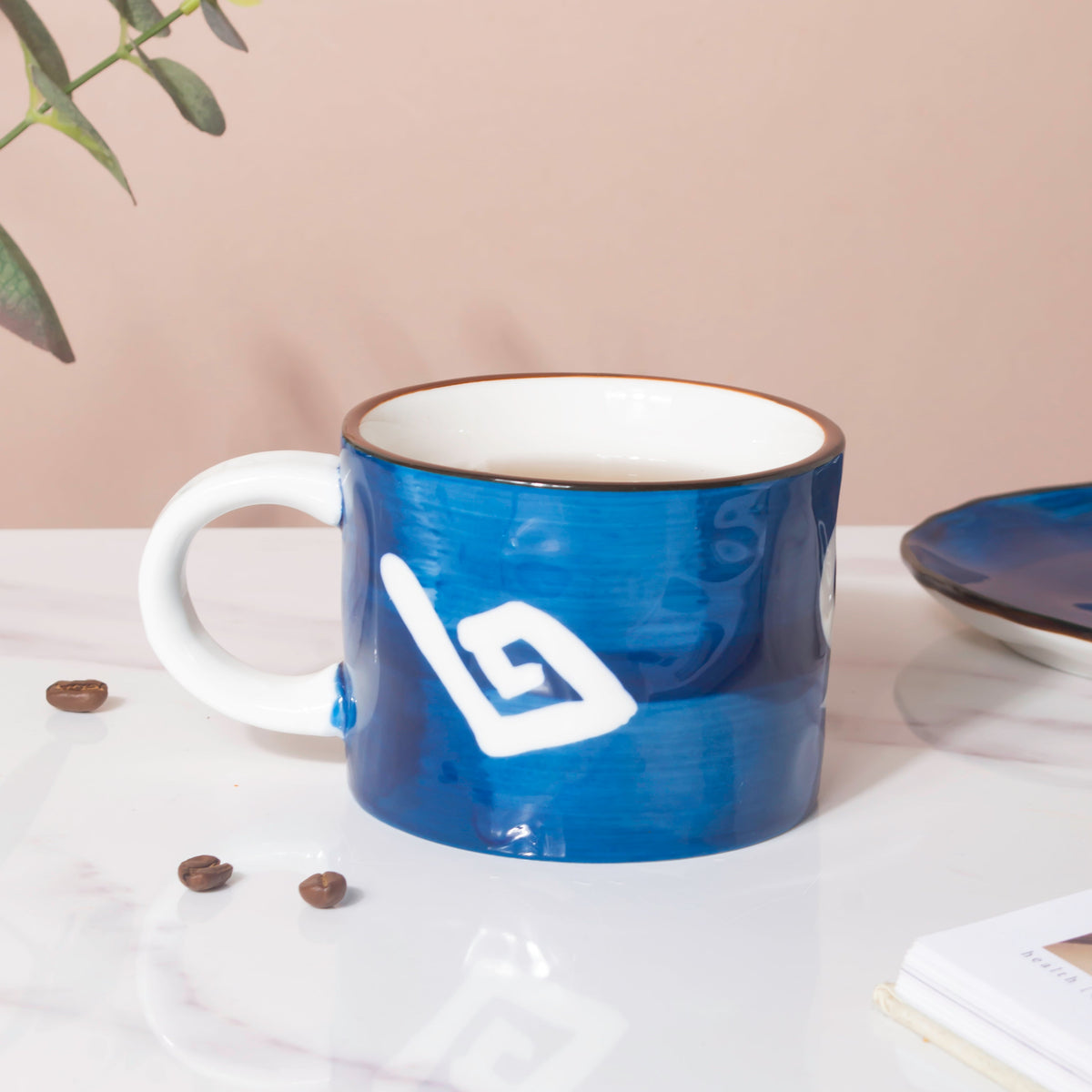Nitori Spiral Cup And Tray Set With Spoon Nestasia