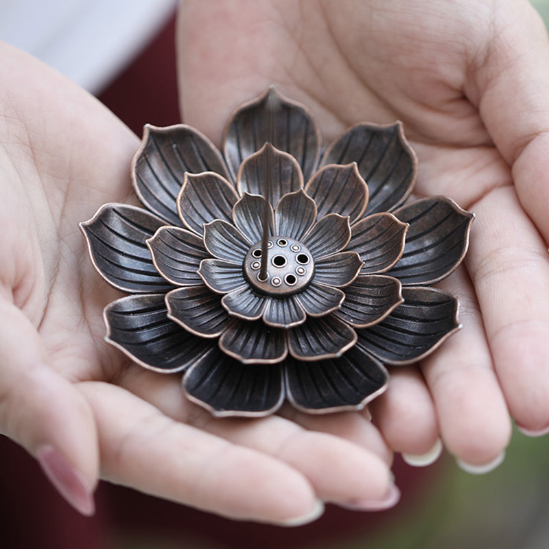 Zinc Alloy Lotus Incense Stick kafalo