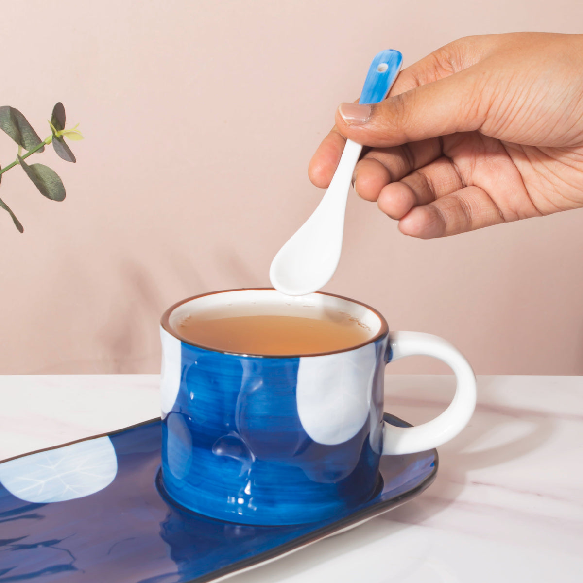 Nitori Tea Time Cup And Tray Set With Spoon Nestasia