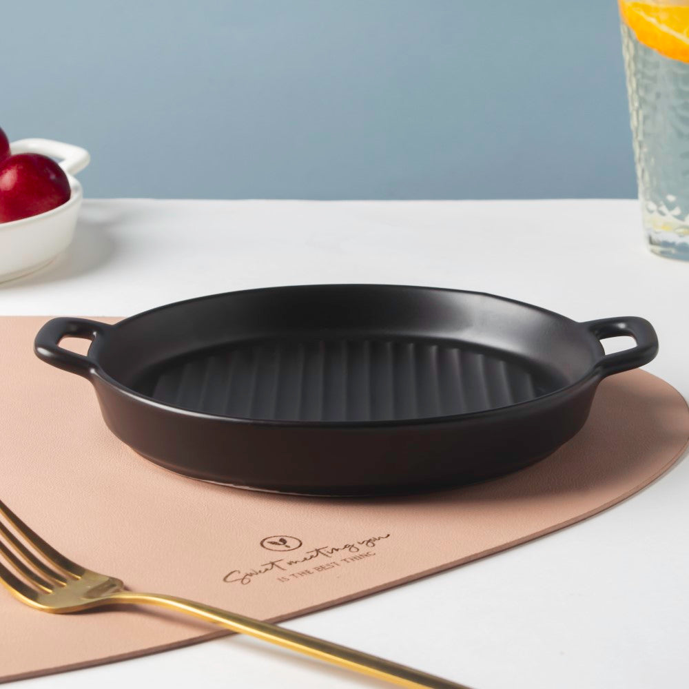 Black Oven Plate Small