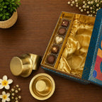 Brass Matt Finish Davara Cups Set Corporate/Gift Hamper Vedansh Craft