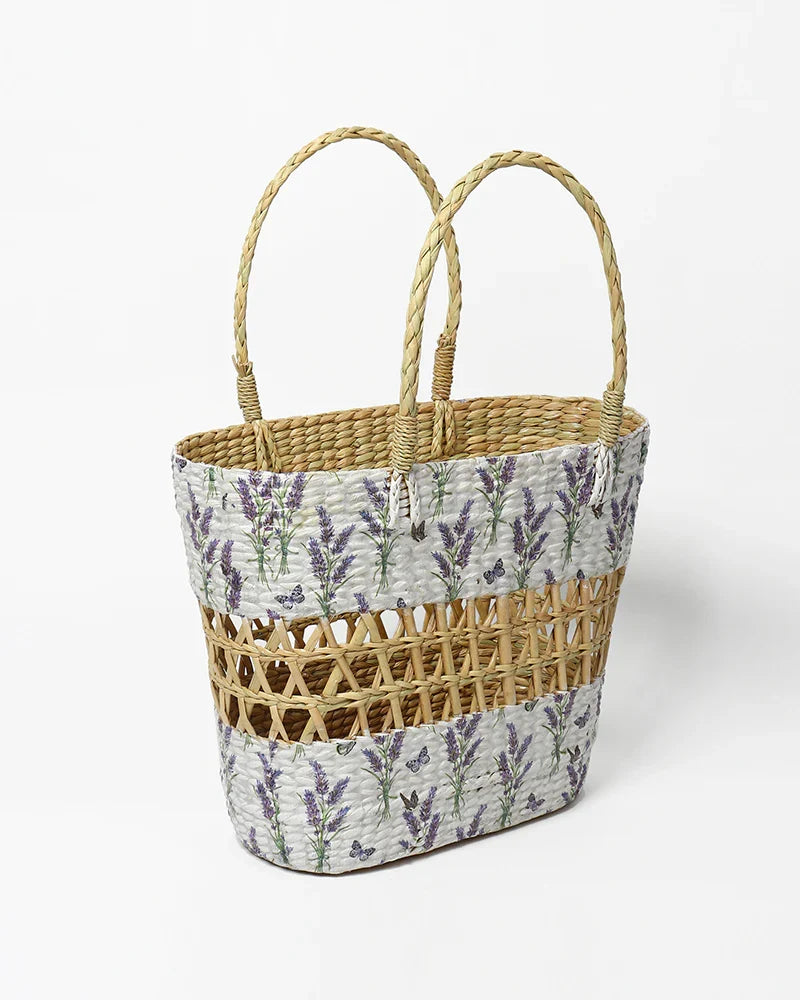 Seagrass Woven Jali Tote Bag for Market & Beach