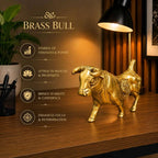 Brass Decorative Bull Statue (5 Inch) Vedansh Craft