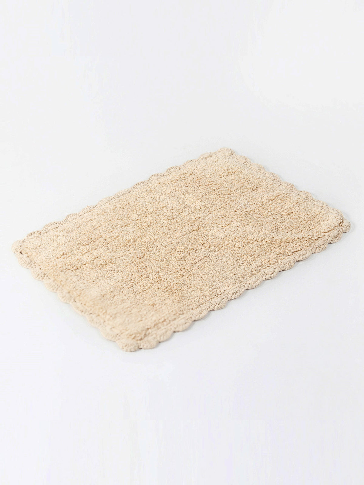 Absorbent Handloom Cotton Rectangular Bath Mat For Home Use