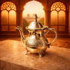 Brass Leaf Design Mughlai Tea Pot with Lid Vedansh Craft
