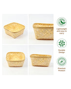 Rustic Bamboo Basket for Kitchen, Living Room, and Decorative Use