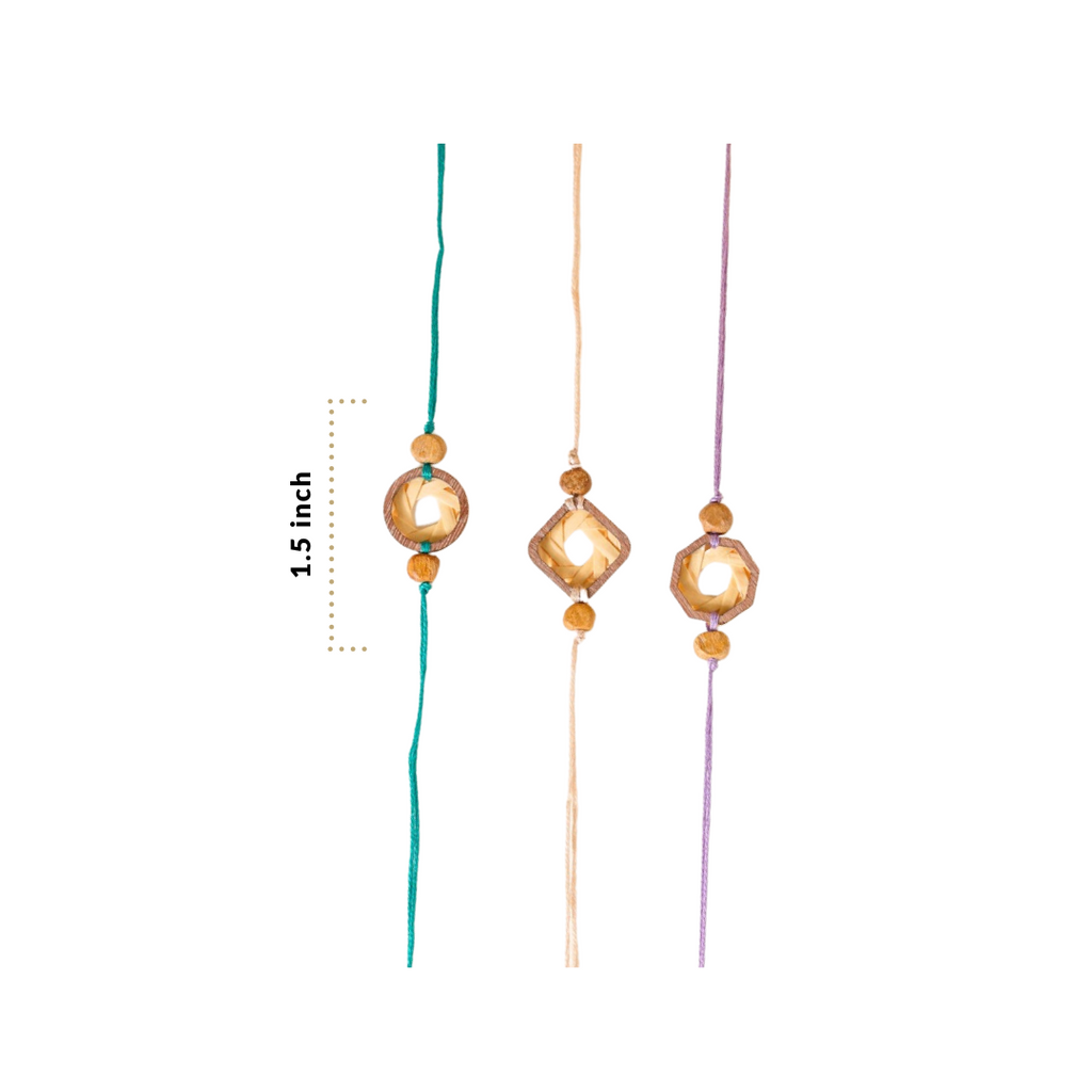Organic Rakhi Gift Set Of 3 Nestasia
