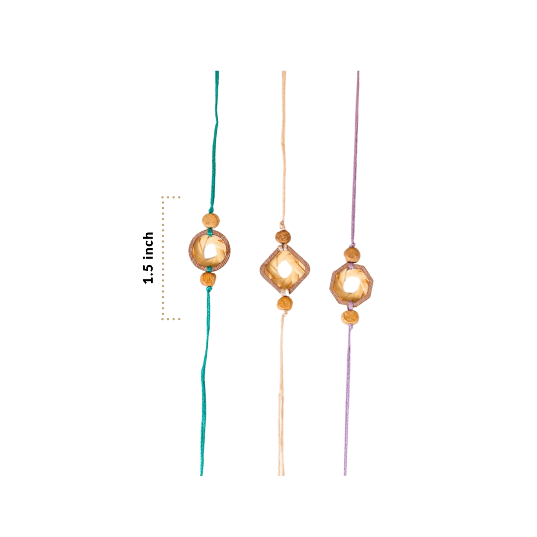 Organic Rakhi Gift Set Of 3 Nestasia