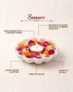 Elegant Marble Urli Bowl for Home Decor, Pooja Room, and Mandir Display