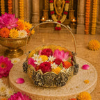 Brass Ashtalakshmi Basket With Handle And Leg (3.5 Inch) Vedansh Craft