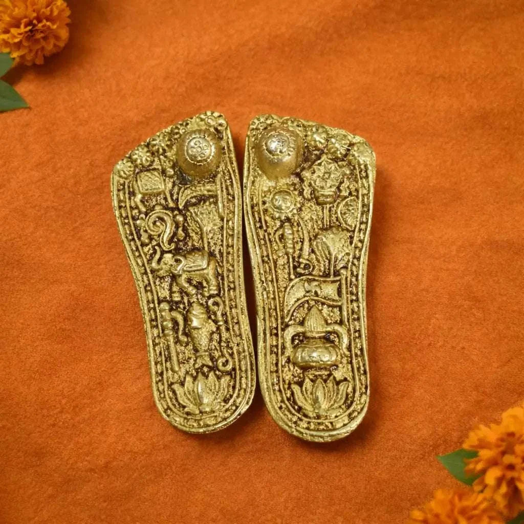 Brass Charan Paduka Set (3 Inch) Vedansh Craft