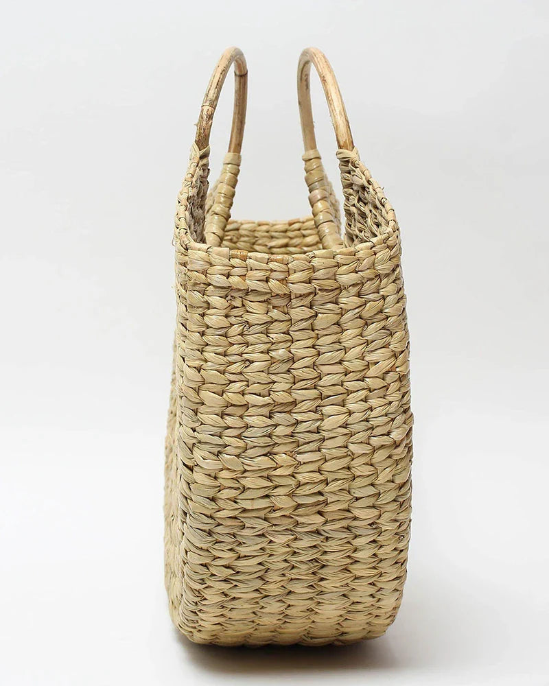 Half Moon Seagrass Beach Tote Bag
