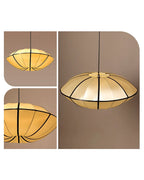 Silk Fabric Hanging Lamp for Bedroom and Study Room