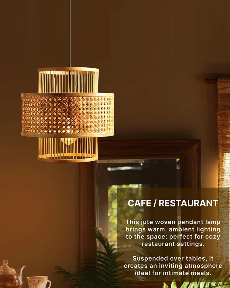 Artistic Rattan Pendant Light for Home Decor and Hall