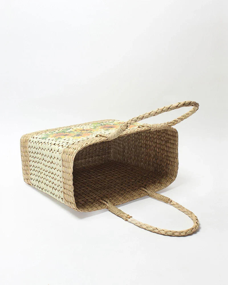 Handwoven Seagrass Basket for Everyday Shopping
