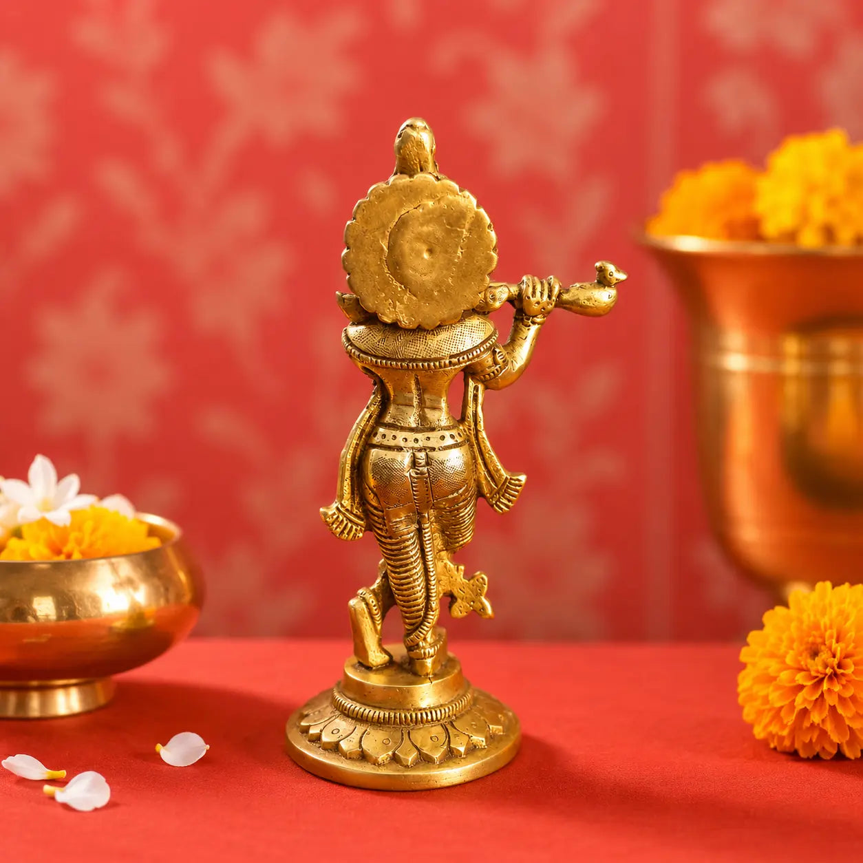 Brass Standing Krishna Idol (6.5 Inch) Vedansh Craft