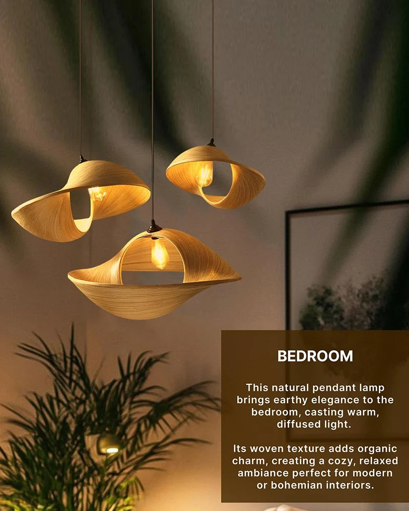 Handmade Bamboo Ceiling Lamp for Home Decor and Hall