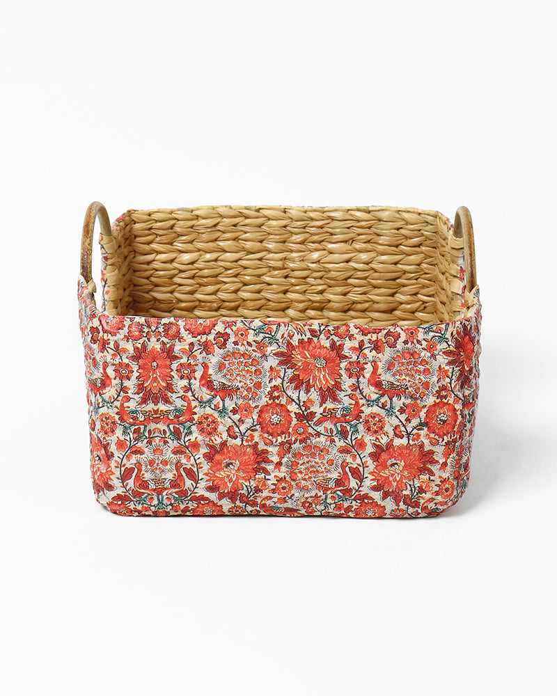Multipurpose Seagrass Storage Basket with Handles for Kitchen, Living Room, and Office