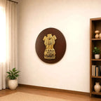 Brass Ashok Stambh With Wooden Base Wall Hanging Vedansh Craft