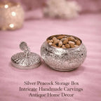 German Silver Storage Container/Supari Box With Lid (4.5 Inch) Vedansh Craft