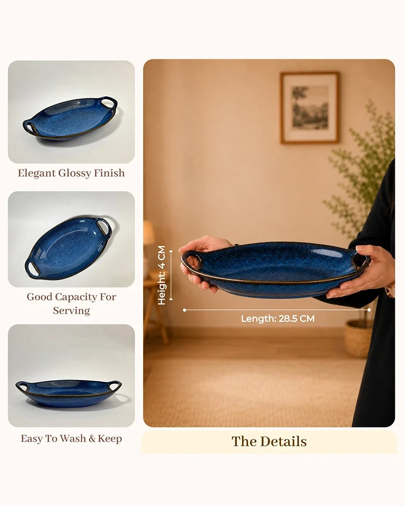 100% Pure Ceramic Oval Serving Platter