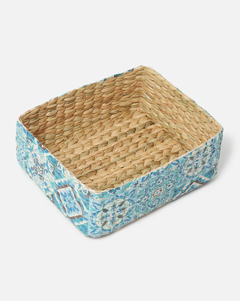 Handcrafted Seagrass Multipurpose Organiser Tray Set of 3 for Tabletop, Shelf, and Storage Spaces