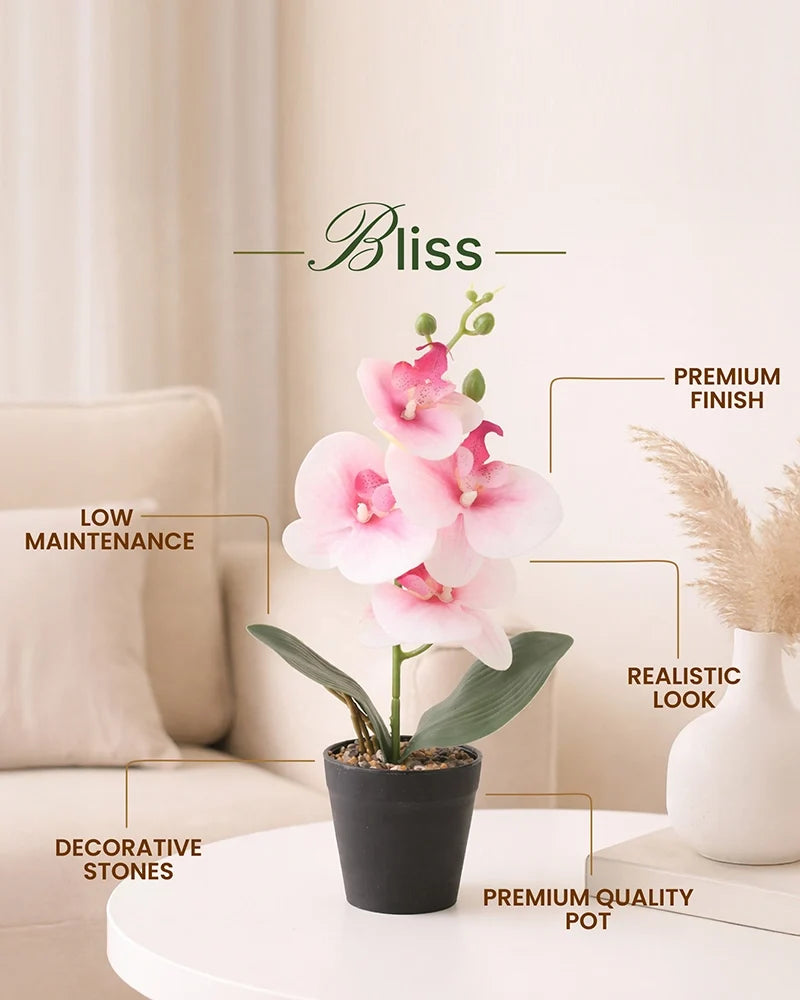 Artificial Flowers with Pot Indoor Decorative Flower Plant