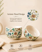 Ceramic Serving Bowl Set for Snacks & Food Serving, Set of 4