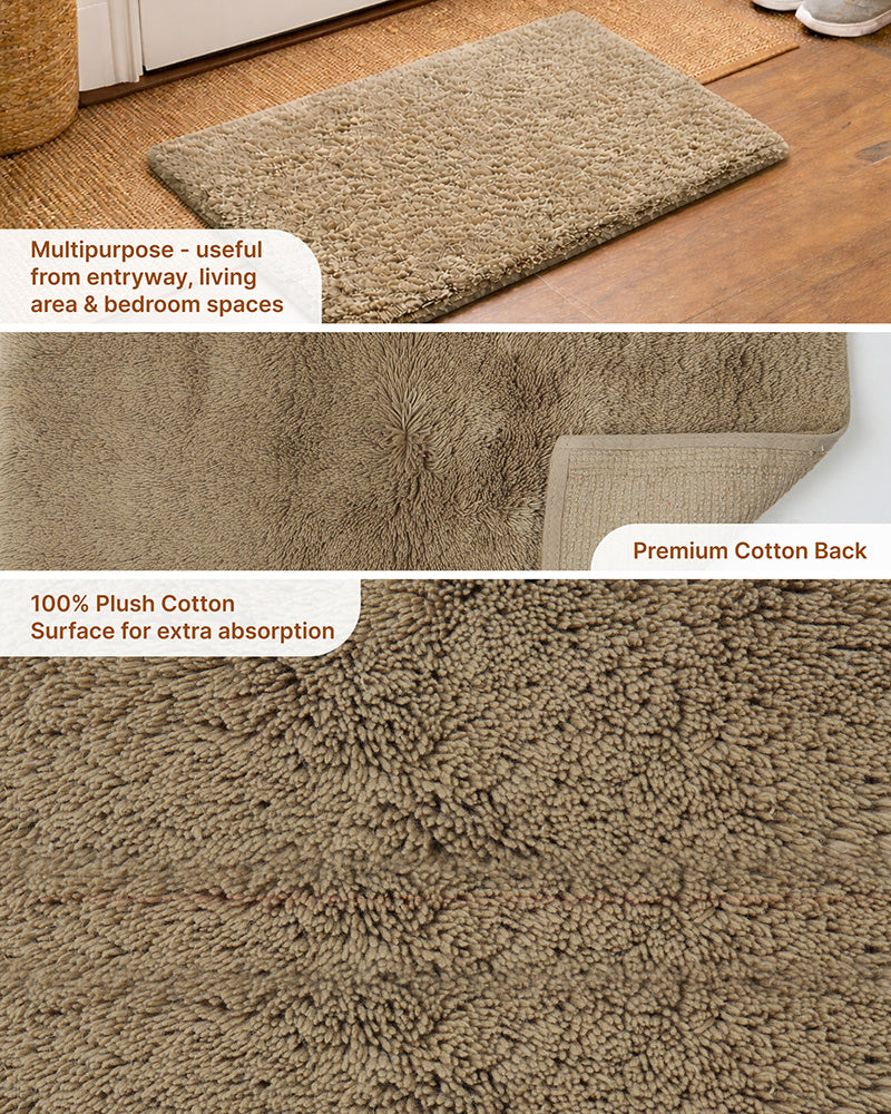 Bamboo Fiber Anti Skid Bathroom Door Mat and Bath Mat for Wet Area Protection