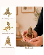Pure Brass Laddu Gopal Idol for Home Temple and Spiritual Puja