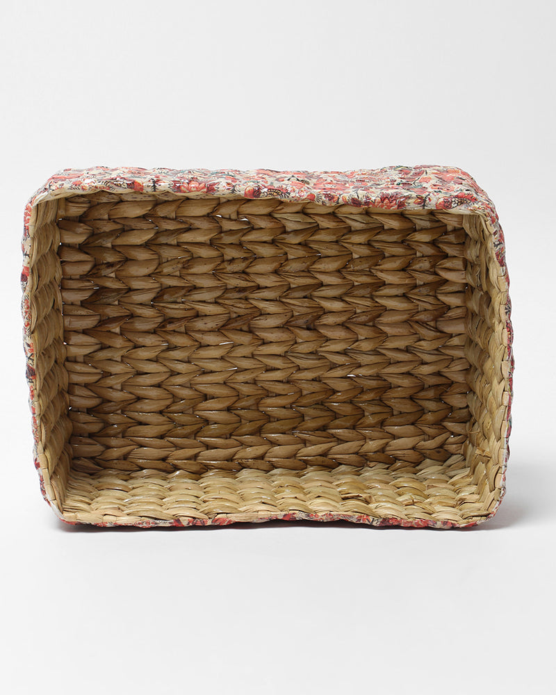 Handwoven Seagrass Organizer for Stylish Storage, Shelf Display, and Tabletop Use