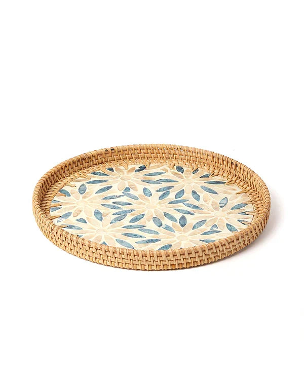 Rattan Tea Tray and Serving Tray Set for Table Use