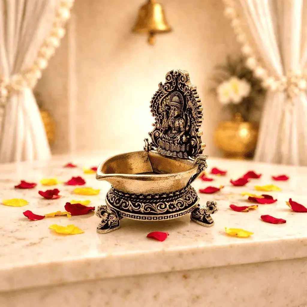 Brass Lakshmi Lightweight Diya (3 Inch) Vedansh Craft