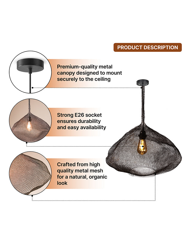 Ceiling Hanging Lamp for Living Room and Natural Home Decor