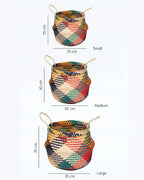Set of 3 Belly Planter Basket for Indoor Greenery & Décor
